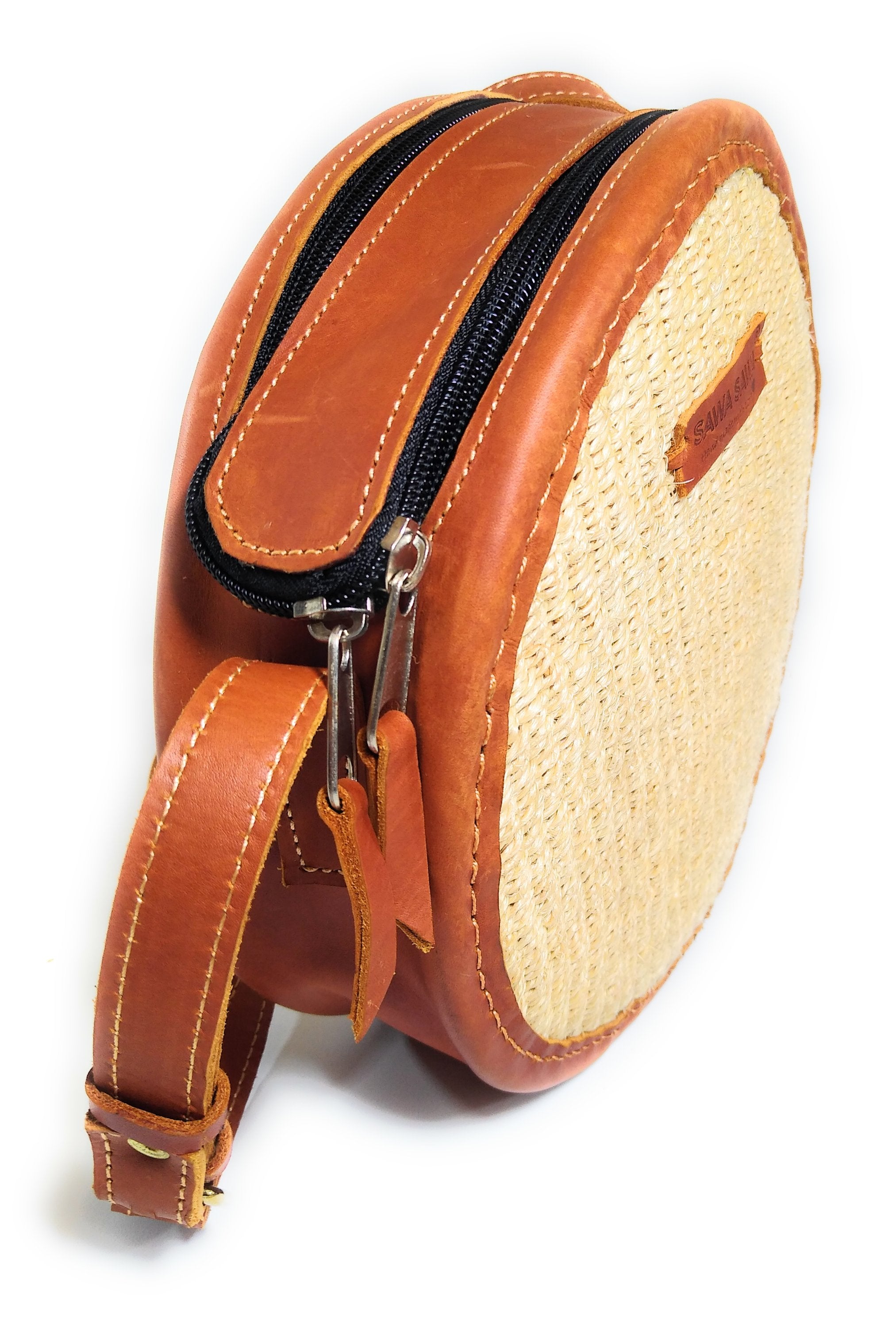 PEACE ROUND HANDMADE SISAL CROSSBODY BAG