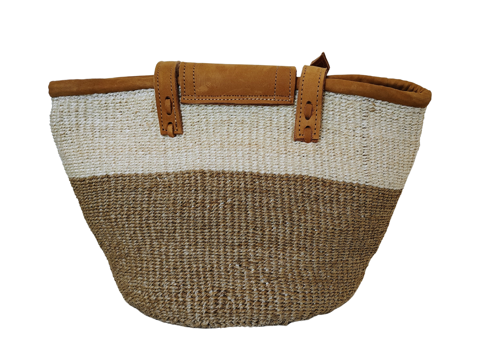 Peaceful Life Handmade Medium Sisal Straw Basket Tote Purse