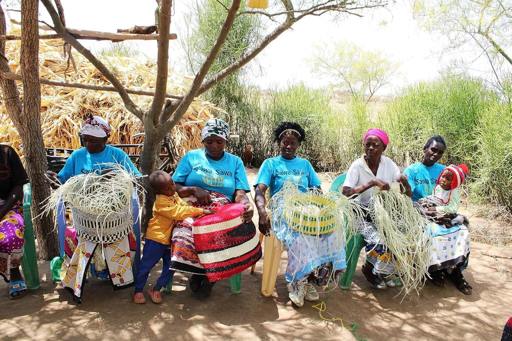 Calm Waters Handmade Sisal Straw Work/Office Tote Bag