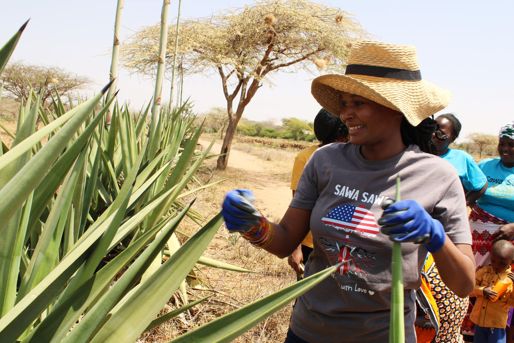 Calm Waters Handmade Sisal Straw Work/Office Tote Bag