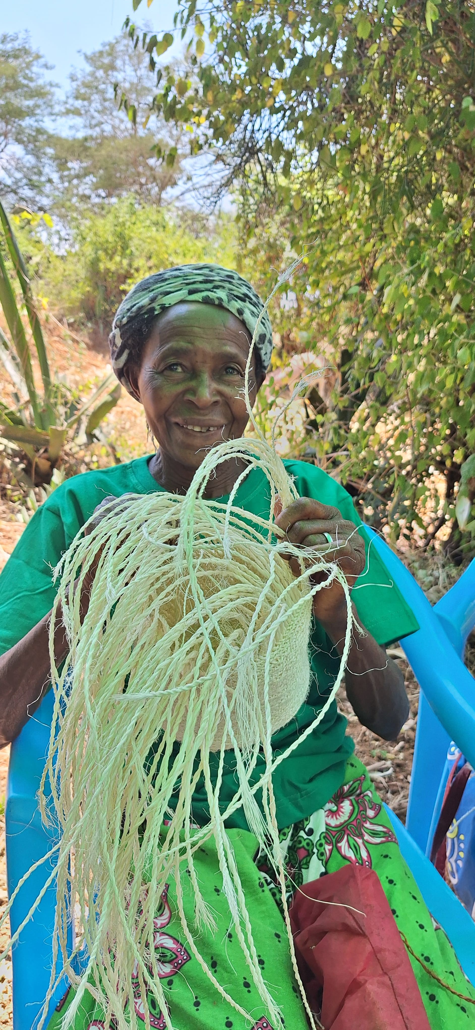 Calm Waters Handmade Sisal Straw Work/Office Tote Bag