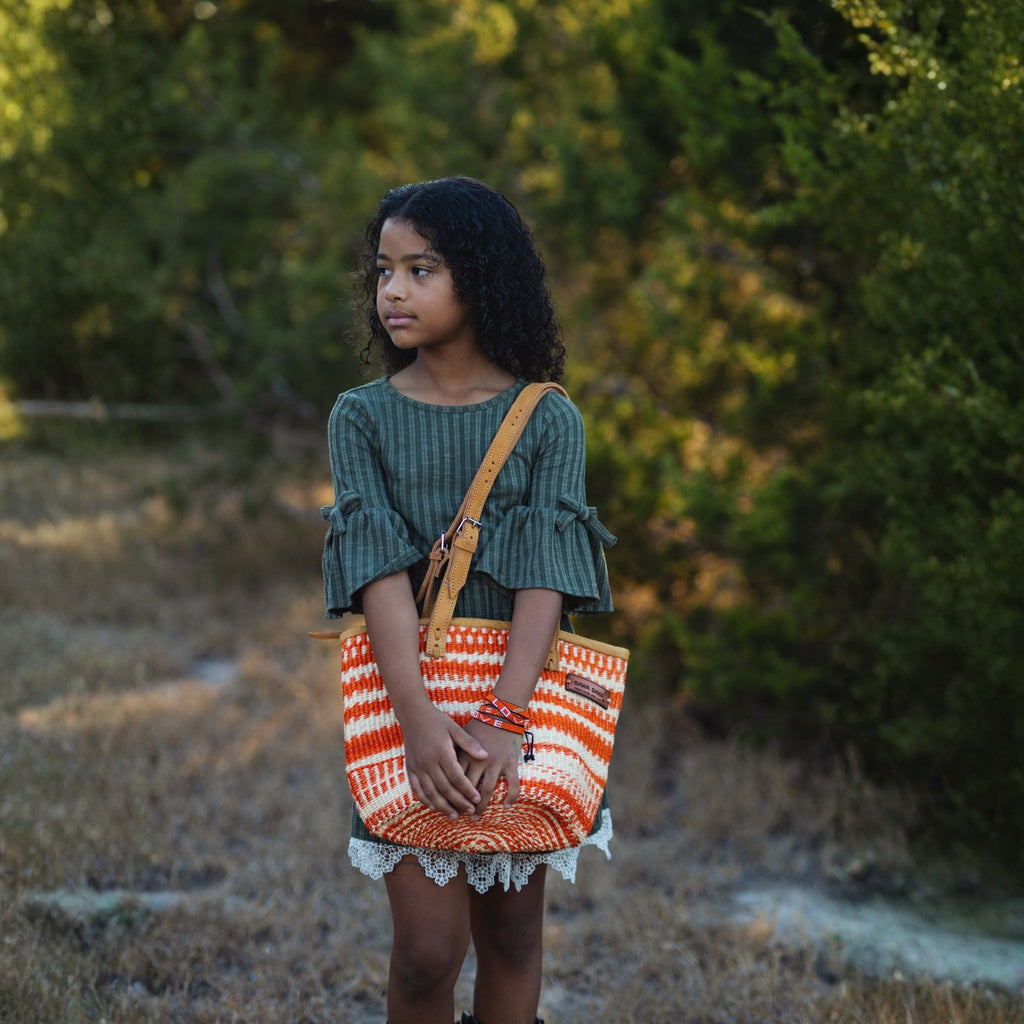 Harvest Glow Handmade Sisal Straw Medium Tote Purse