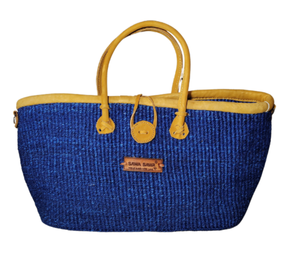 Calm Waters Handmade Sisal Straw Work/Office Tote Bag