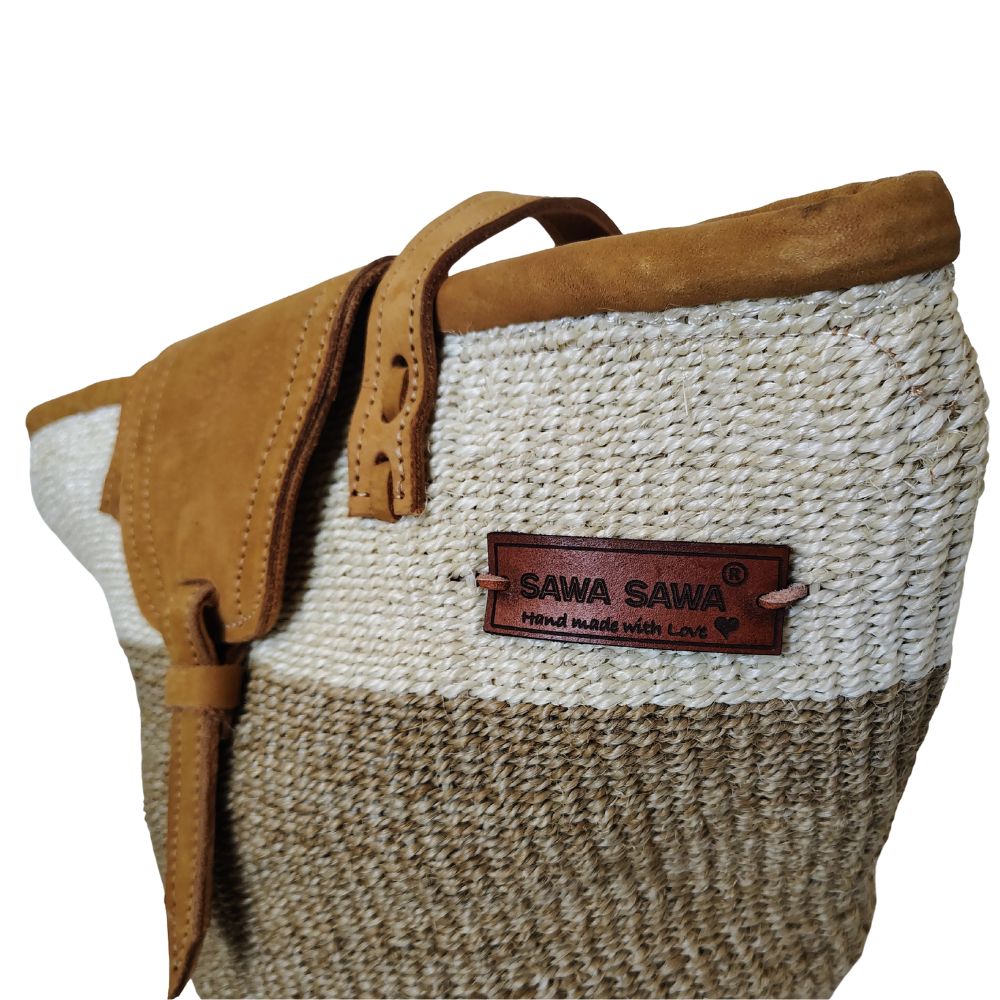 Peaceful Life Handmade Medium Sisal Straw Basket Tote Purse